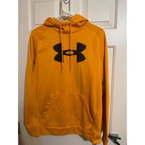 Under Armour Yellow Hoodie Men’s Medium Loose Fit Pullover Sweatshirt